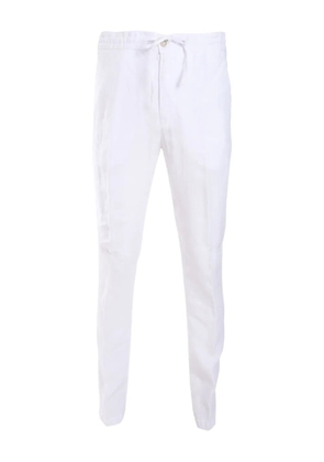 120% Lino drawstring-waist trousers - White
