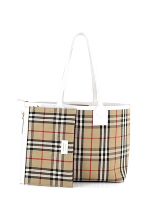 Burberry Pre-Owned London Vintage Check Canvas Small tote bag - White