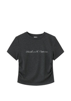 b+ab rhinestone-embellished T-shirt - Grey