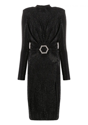 Philipp Plein crystal long dress - Black