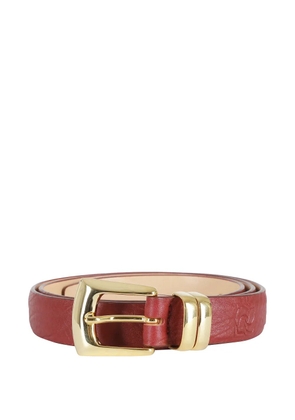 Magda Butrym logo-debossed grained leather belt - Red