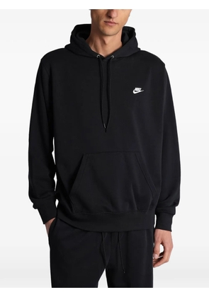 Nike logo-embroidered hoodie - Black