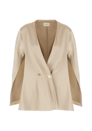 Danamé cape-sleeve jacket - Neutrals