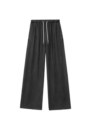 b+ab drawstring-waist wide-leg jeans - Black
