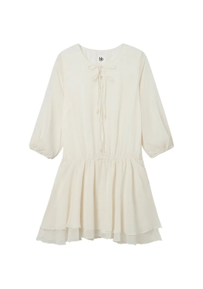 b+ab tie-fastening mini dress - Neutrals