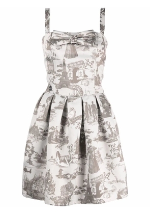 Philipp Plein En Plein Air print mini dress - Neutrals