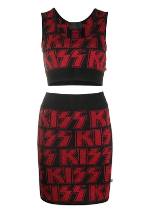 Philipp Plein Rock band jacquard two-piece set - Red
