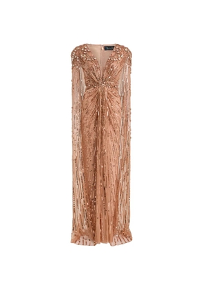 Jenny Packham Lotus Lady bead-embellished gown - Pink