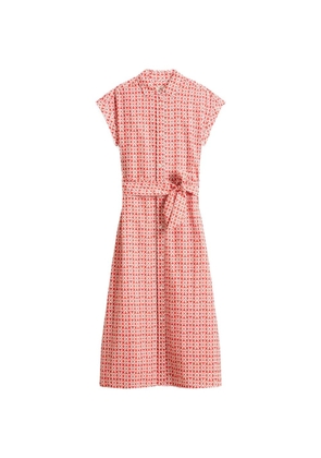 Woolrich geometric-print belted midi dress - Red