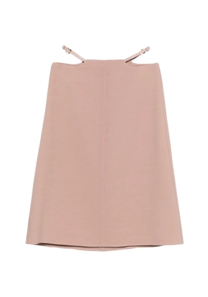 Elisabetta Franchi cut-out strap-detail skirt - Neutrals