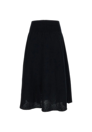 extreme cashmere Seduce flared midi skirt - Black
