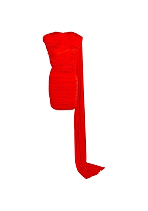The Arrivals Khara draped mini dress - Red