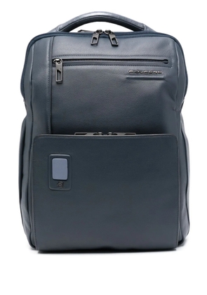PIQUADRO Akron leather backpack - Blue
