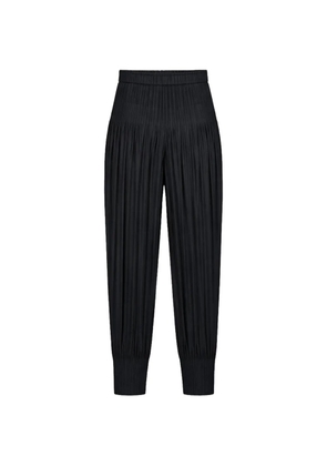 Pleats Please Issey Miyake pleated tapered trousers - Black