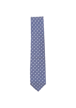 Barba polka-dot tie - Blue