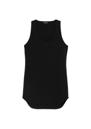 WARDROBE.NYC Matte Mini ribbed curved-hem tank top - Black