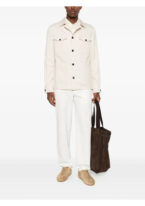 Emporio Armani pressed-crease trousers - White