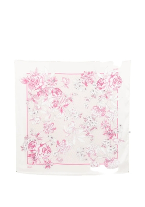 LIU JO floral-print scarf - Pink