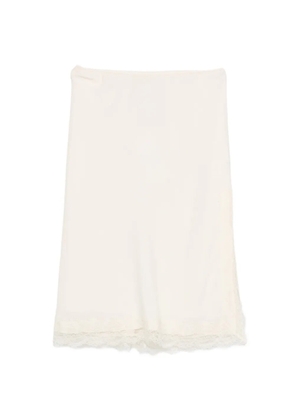Róhe midi lace-trim skirt - Neutrals