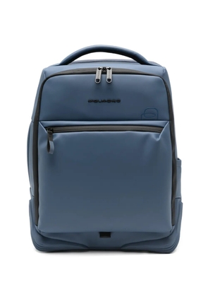PIQUADRO logo-appliqué backpack - Blue