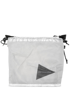 and Wander logo-print shoulder bag - Silver