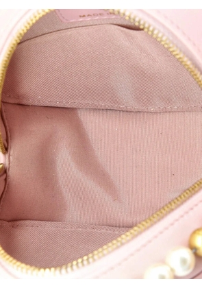 CHANEL Pre-Owned About Pearls Round with Chain Quilted Lambskin Mini clutch bag - Pink