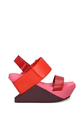 United Nude Delta Wedge touch-strap wedge sandals - Red