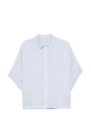 120% Lino stripe-pattern shirt - Blue