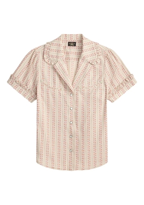 Ralph Lauren RRL floral-print ruffled-trim shirt - Neutrals