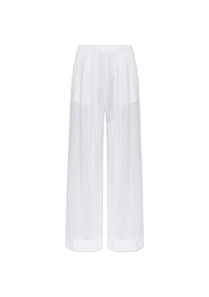 Forte Forte vertical-stripe wide-leg trousers - White