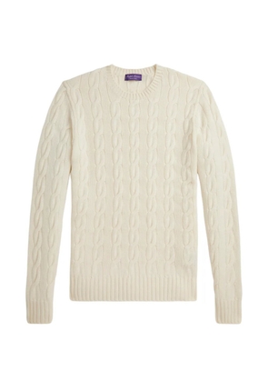 Ralph Lauren Purple Label cable-knit cashmere sweater - White