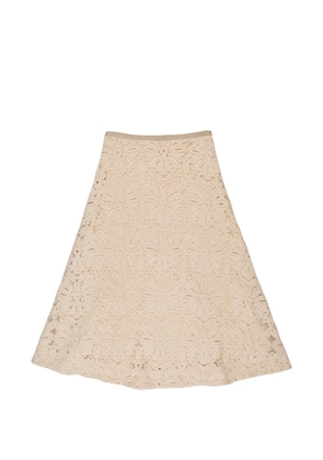 slowear macramé midi skirt - Neutrals