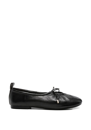 ADRIANNA FERETTI bow-detail leather ballet flats - Black