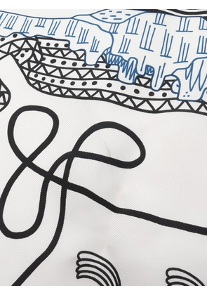 Hermès Pre-Owned 2010s Les Canyons Étoilés scarf - White