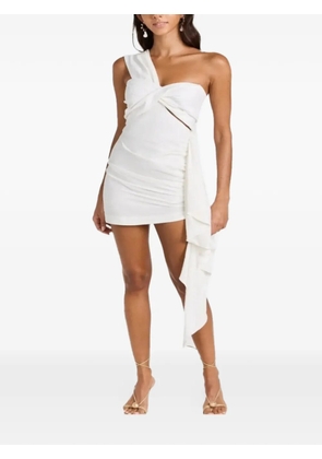 JBQ Solange one-shoulder twist-detail dress - White