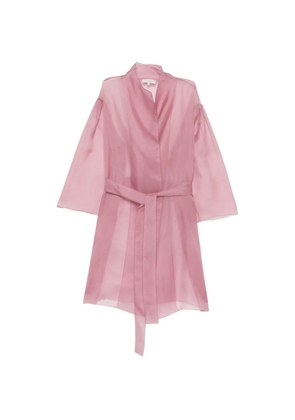 Antonelli sheer wrap dress - Pink