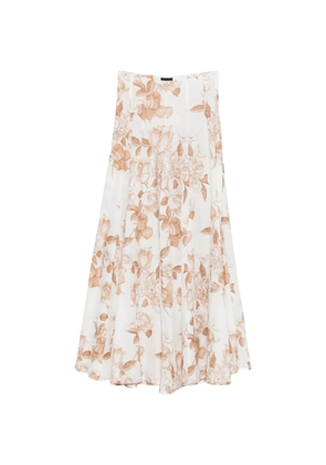 LAVI COUTURE Debby floral-print palazzo pants - White