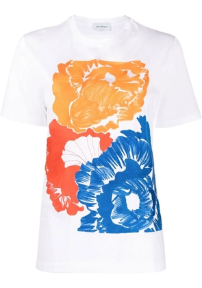 Ferragamo floral-print short-sleeved T-shirt - White