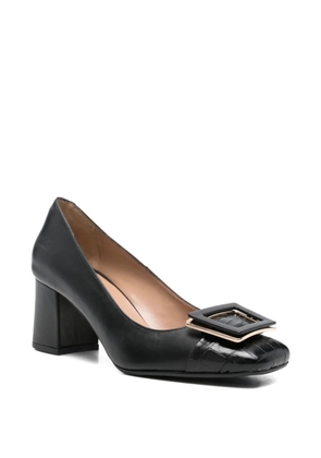 SERGIO MORETTI FIRENZE buckle-detail crocodile-effect pumps - Black