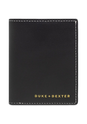 DUKE & DEXTER contrast-stitch leather cardholder - Black