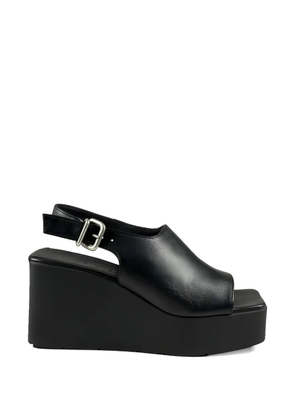Vic Matie square-toe leather sandals - Black
