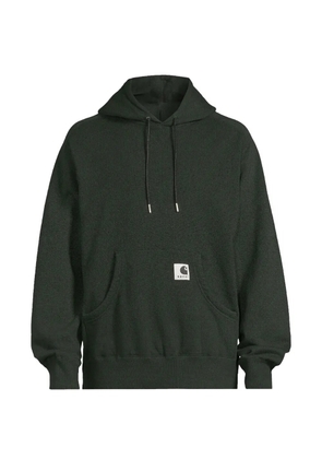 sacai x Carhartt WIP logo-patch hoodie - Black