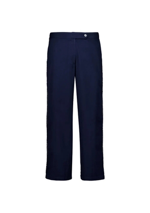 Baziszt crochet-trim Corniche trousers - Blue