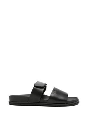 BOSS touch-strap leather sandals - Black