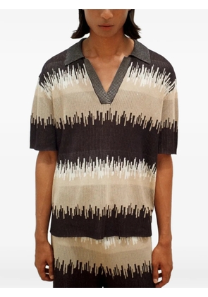 COMMAS Frequency Wave ribbed T-shirt - Black