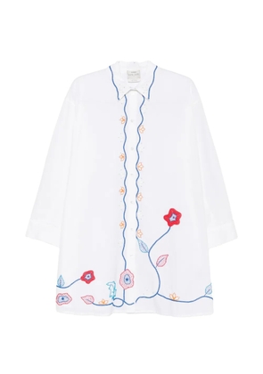 Forte Forte Broderie En Rêve mini shirt dress - White