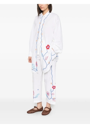 Forte Forte Broderie En Rêve mini shirt dress - White