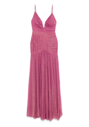 PatBO metallic plunge maxi dress - Purple