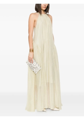 Eleh crinkled maxi dress - Neutrals