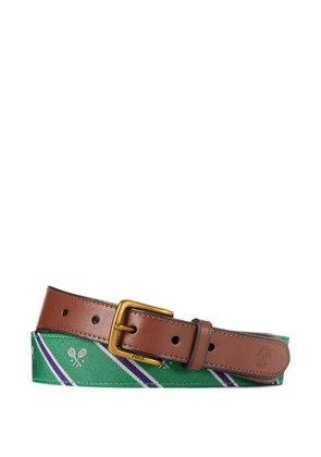 Polo Ralph Lauren striped-pattern buckle belt - Green